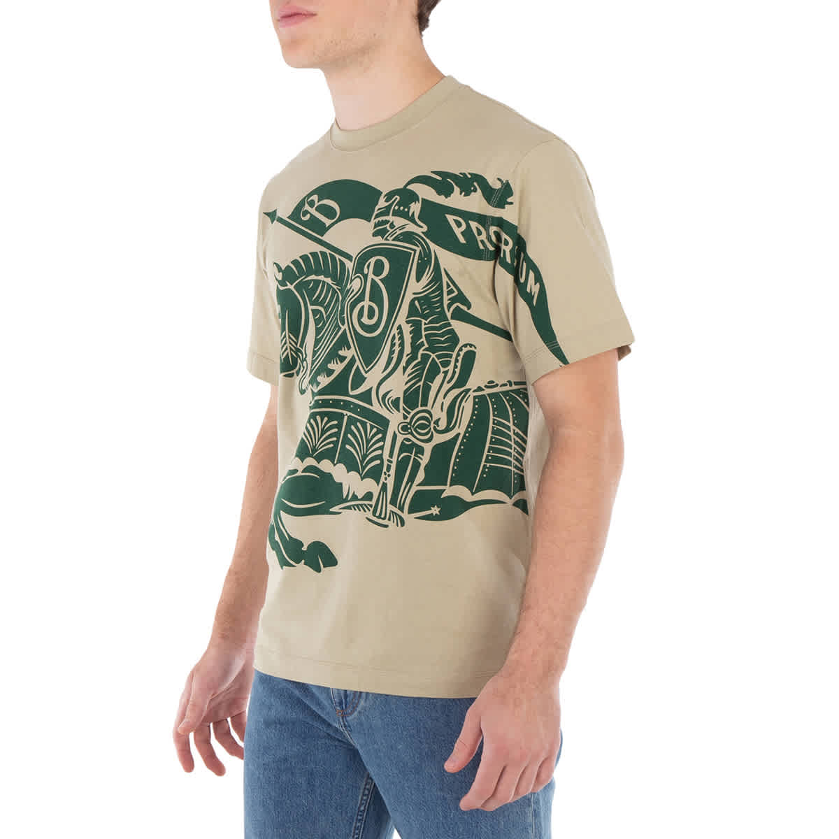 Burberry Equestrian Knight Crewneck Cotton T-Shirt