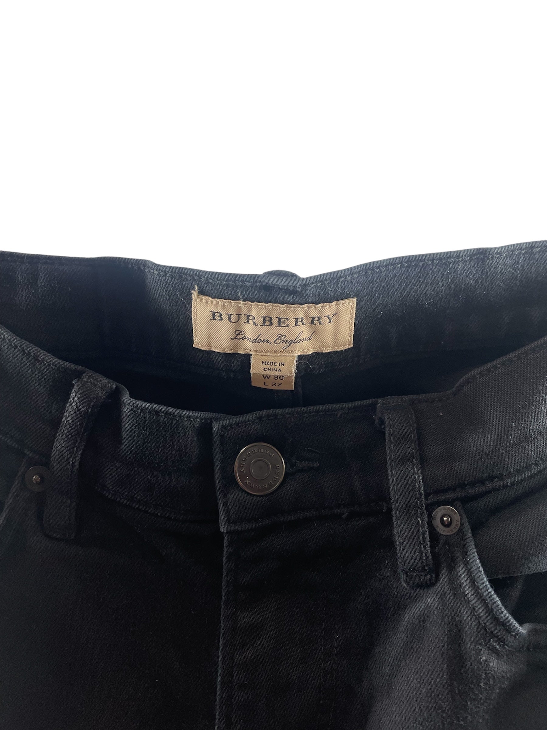 BURBERRY/Straight Pants/30/Denim/BLK/CNZHUFEIZHU